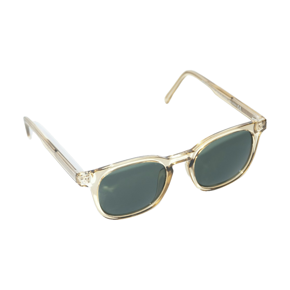 Sovereign sunglasses, crystal frame, green lenses