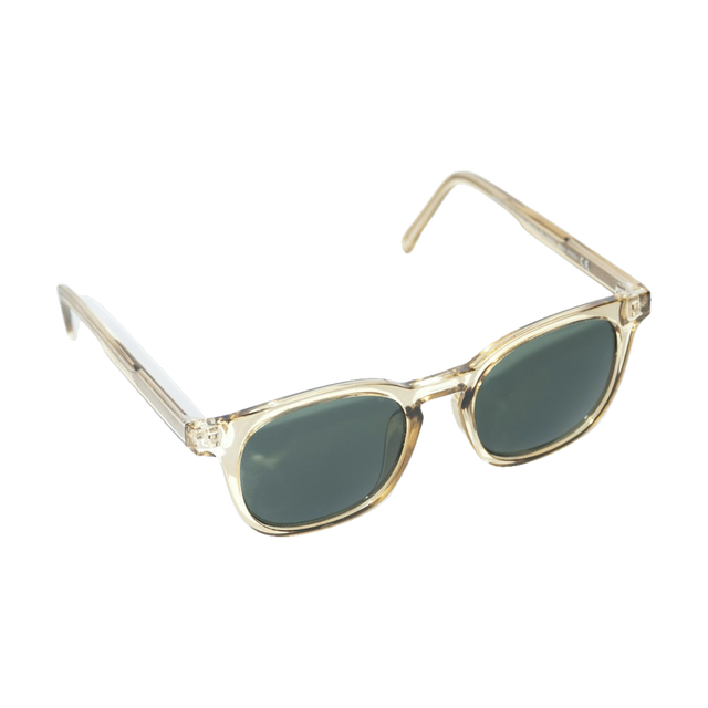 Sovereign sunglasses, crystal frame, green lenses
